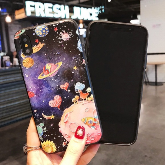 NEW iPhone 7/8 Emboss Textured Universe Case - Picture 3 of 4
